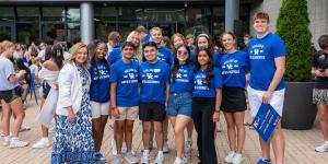 Group of student ambassadors with Dean Ana Franco-Watkins