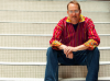 Rusty Barrett sitting on stairs